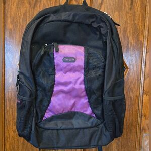 Targus Black and Purple Backpack With Laptop Compartment